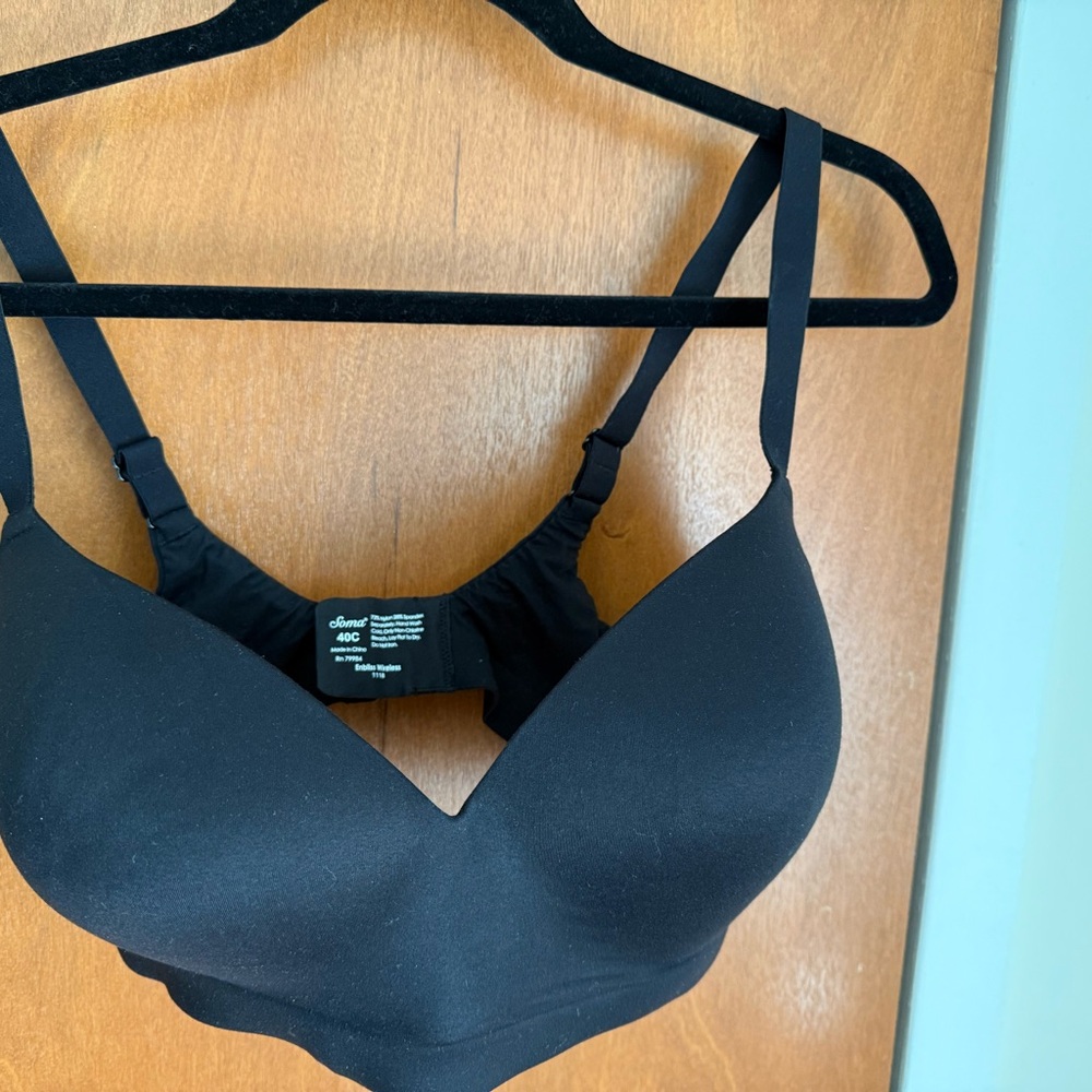 Soma Ebony Wireless Bra 40C Enbliss Wireless